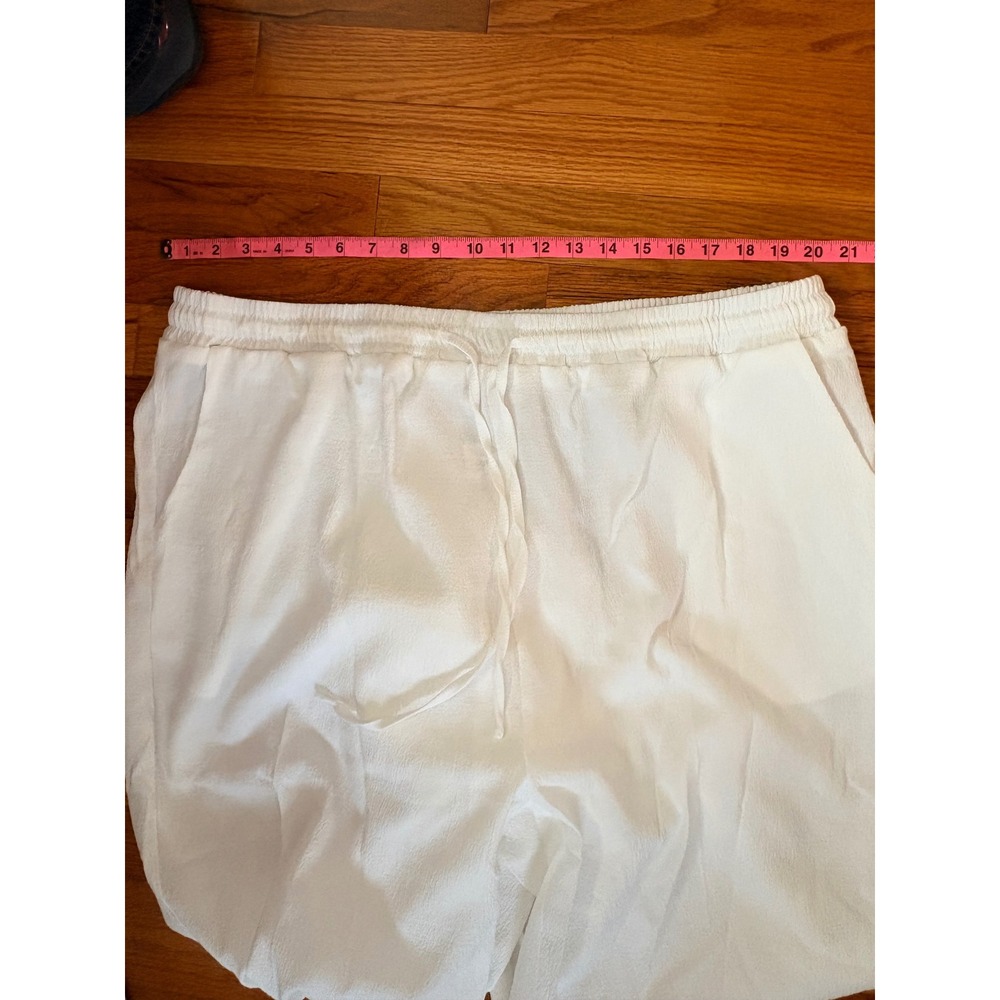 NWT COOFANDY Mens White 2 Piece Henley Shirt and Pants Set Lounge XXXL Beachwear - Picture 8 of 16